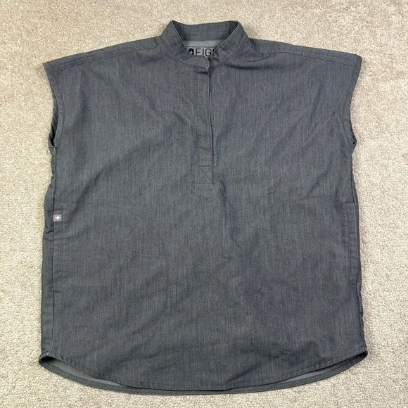 FIGS Technical Collection Scrubs Set Women XXS Top S Pants Graphite Grey Heather - Picture 2 of 15